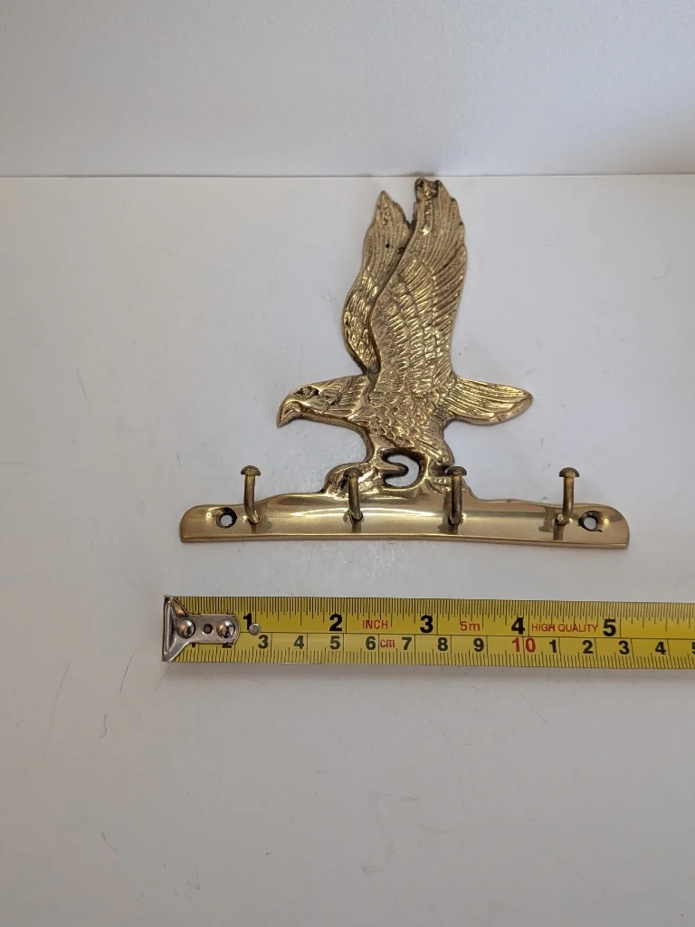 Vintage brass Eagle key hanger / hook entryway decor Keychain holder